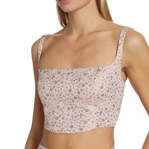 NWOT Cinq A Sept Porter Crop Top Pale Rose Sleeveless Crop Tank Size Large